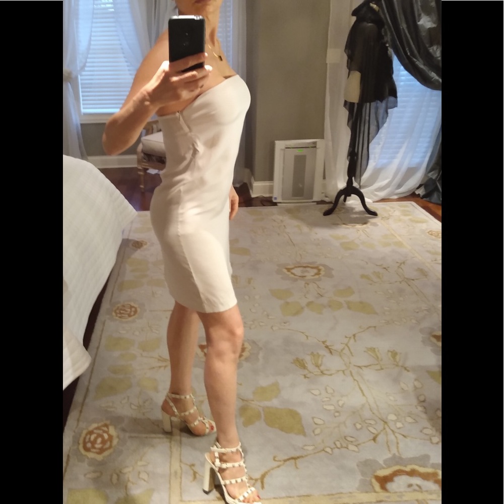 Brunello Cucinelli strapless silk dress